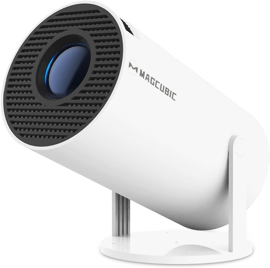 Magcubic Mini Beamer 4K Unterstützt Android 11, Smart Projector 5G Wifi 6 BT 5.4, Mini Projektor Full HD 1080P Unterstützt 200ANSI 8000L Auto Horizontal Trapezoid Correction (Weiß)